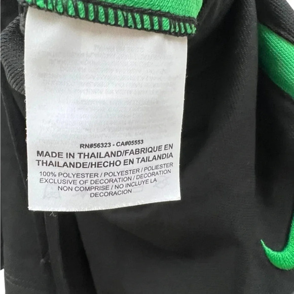 Nike Dri Fit‎ Training Running Shorts Black Neon Green Logo Women’s Size Medium‌ - Picture 3 of 5